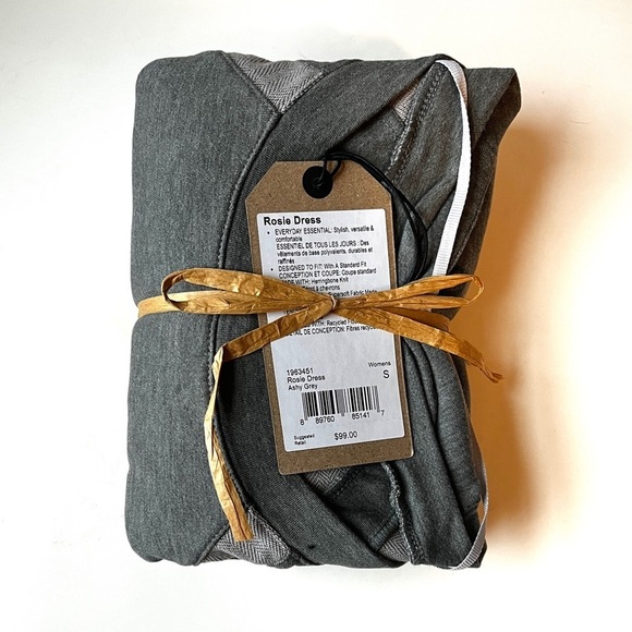 NWT Prana Grey Rosie Sweatshirt Dress - Picture 3 of 4